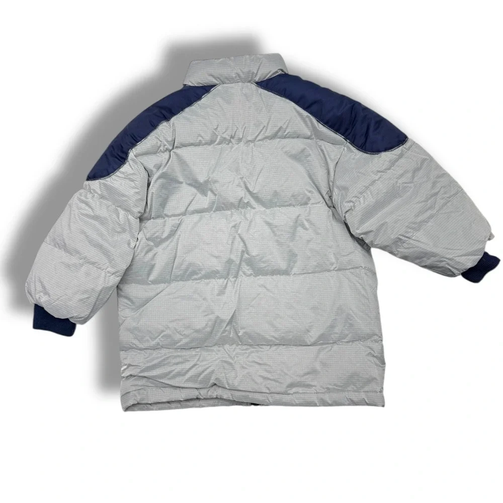 Gymboree Vintage 90s Gymsport Down Puffer Coat Kids Size‎ L 4-5 Gray Navy Winter